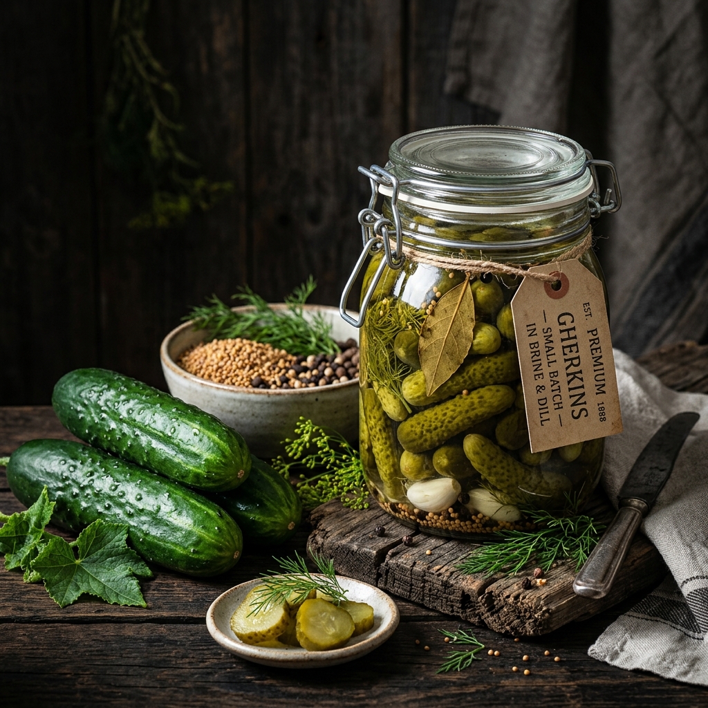 Premium pickling gherkins and crunchy cucumbers for export
